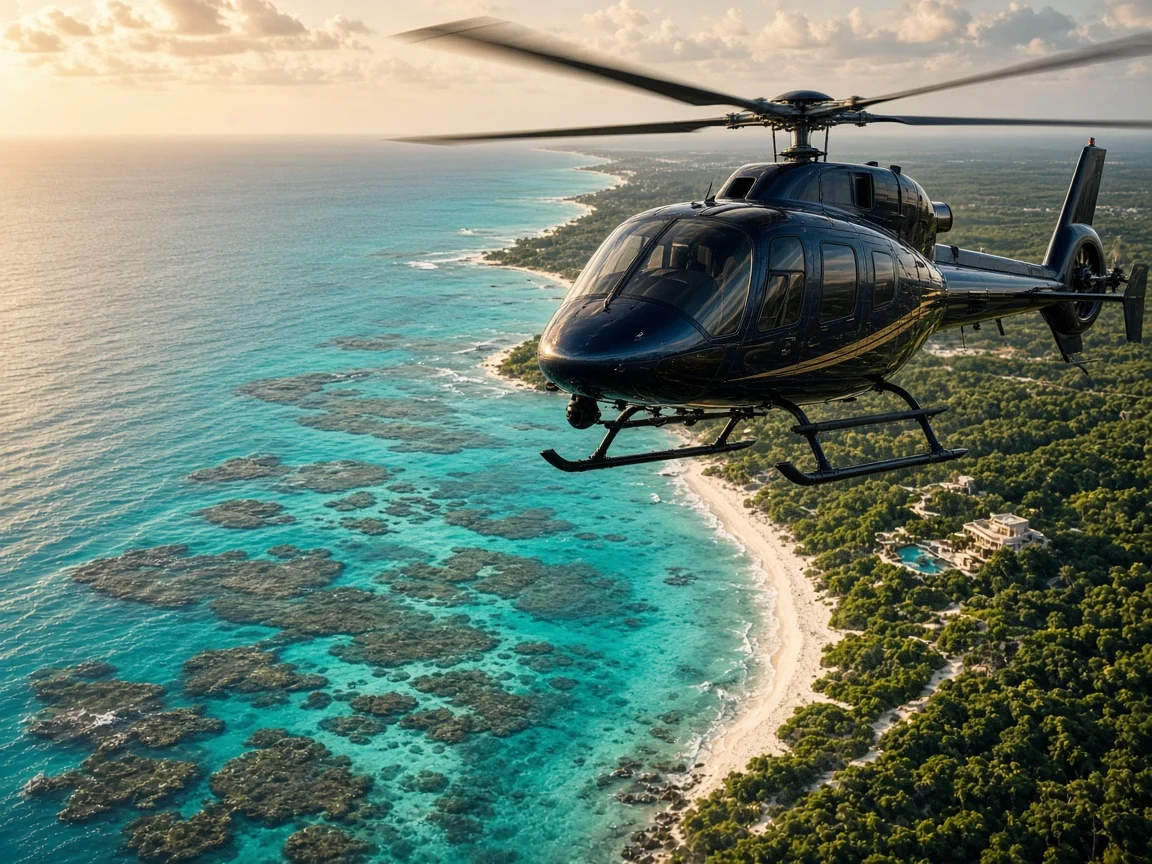 Scenic helicopter flight